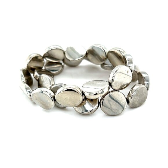 2 Discs Design Stretch Bracelets - Picture 1 of 3